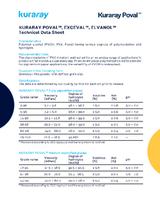 TDS Kuraray Poval Exceval Elvanol