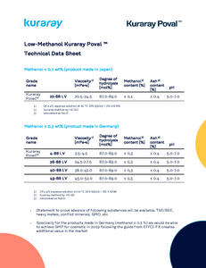 Technical Data Sheets Kuraray Poval™ LV